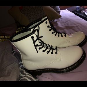 Lightly Worn, All White Air Wair Dr. Martens